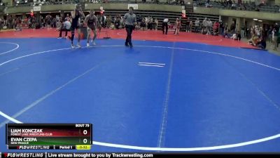 140 lbs Cons. Round 3 - Liam Konczak, Forest Lake Wrestling Club vs Evan Czepa, New Prague