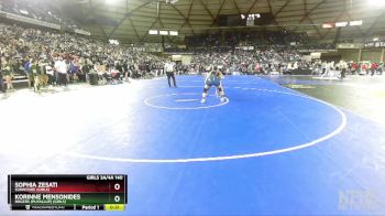 Girls 3A/4A 140 Cons. Round 3 - Korinne Mensonides, Rogers (Puyallup) (Girls) vs Sophia Zesati, Sunnyside (Girls)