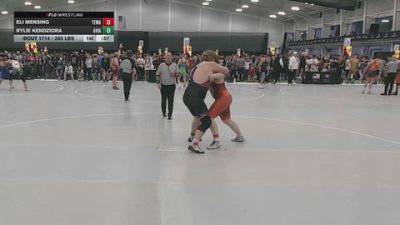 285 lbs 7th Place Match - Eli Mensing, Tom Eagle Wrestling Academy vs Rylie Kendziora, Aviators