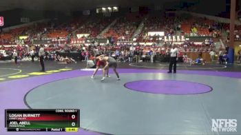 3-2-1A 138 Cons. Round 1 - Joel Abell, Minneapolis vs Logan Burnett, Caney Valley