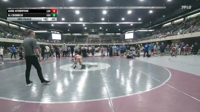 70 lbs 3rd Place - Jase Atherton, Lewistown vs A J Domico, Fairmont