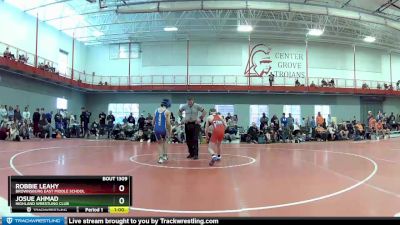 106 lbs Champ. Round 1 - Robbie Leahy, Brownsburg East Middle School vs Josue Ahmad, Highland Wrestling Club