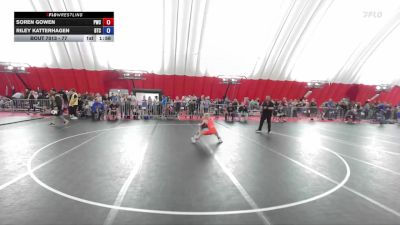 77 lbs Champ. Round 1 - Soren Gowen, Pinnacle Wrestling Club vs Riley Katterhagen, B.A.M. Training Center