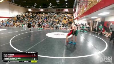 90 lbs Cons. Round 4 - Daxton Hoffman, Lander Middle School vs Kai Preble, Dean Morgan