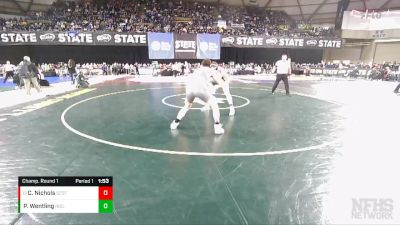 3A 190 lbs Champ. Round 1 - Carter Nichols, Shorecrest vs Preston Wentling, Ridgeline