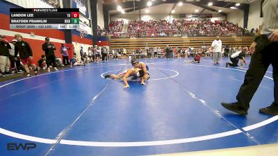 132 lbs Round Of 16 - Landon Lee, Tulsa Union vs Brayden Franklin, Bixby JH Boys