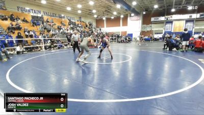 144 lbs Cons. Round 7 - Josh Valdez, Servite vs Santiago Pacheco Jr, Central Union