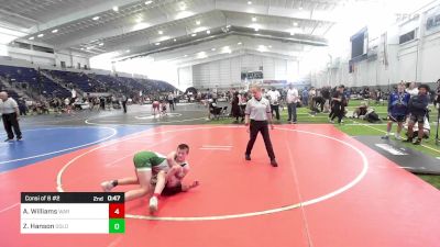 116 lbs Consi Of 8 #2 - Asher Williams, War Wc vs Zaiden Hanson, Dolores Wrestling