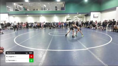 70 lbs Round Of 16 - Noah Legere, CA vs Jackson Ferrone, NJ