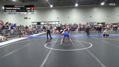135 lbs Champ. Round 1 - Grace Hare, Wichita Wrestling Club vs Tristin Compton, Hoisington Jr Cardinal Wrestling Club