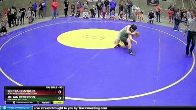 90 lbs Round 3 - Sophia Chambers, Rock Of Redmond Wrestling vs Jillian Pederson, Oakridge Mat Club