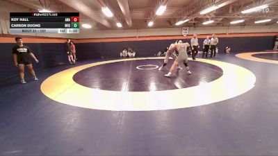 157 lbs Cons. Round 1 - Carson Duong, West Valley City vs Koy Hall, Aviator Wrestling Academy