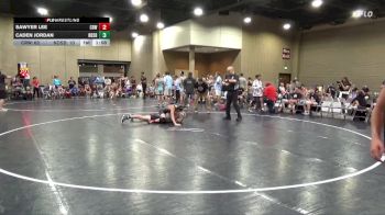 116 lbs Round 1 (8 Team) - Sawyer Lee, Crossroads Wrestling vs Caden Jordan, North DeSoto Blue WA