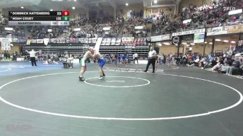 215 lbs Quarterfinal - Noah Couey, Leon Bluestem HS vs Dominick Kattenberg, Smith Center HS