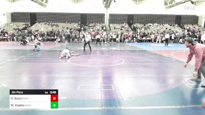 83-M lbs 5th Place - Dominic Bucci, Buxton (NJ) vs Malec Ksebe, McDonald Wrestling Academy