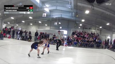 35 lbs Quarterfinal - Kaynen Moen, Junior Eagles vs JeLani Johnson, Little Jays Wrestling Club