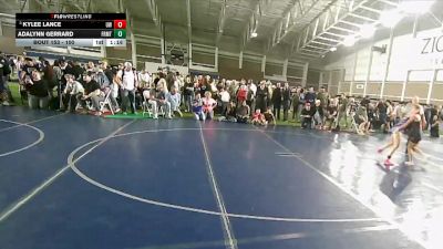 100 lbs Cons. Semi - Adalynn Gerrard, Evanston Elite Wrestling vs Kylee Lance, Uintah Wrestling