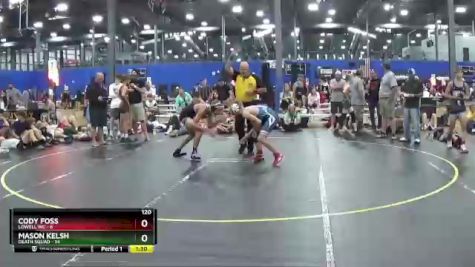 120 lbs Round 4 (6 Team) - Cody Foss, Lowell WC vs Mason Kelsh, Death Squad