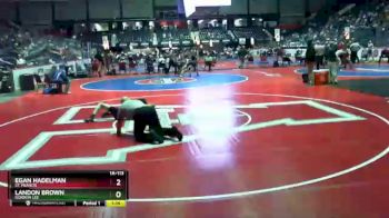 1 lbs Cons. Round 1 - Egan Hadelman, St. Francis vs Landon Brown, Gordon Lee