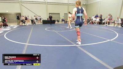 140 lbs Quarters & 1st Wb (16 Team) - Isis France, Arizona vs Brynlee Hartsoch, North Dakota