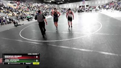 285 lbs Cons. Round 7 - Josh Woznicki, Stevens Point High vs Brendan Grabot, Kenosha Indian Trail