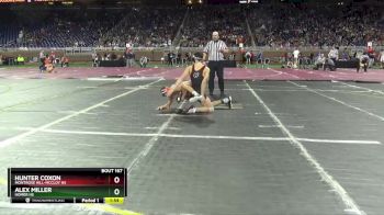 D4-144 lbs Quarterfinal - Hunter Coxon, Montrose Hill-McCloy HS vs Alex Miller, Homer HS