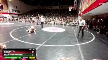 100 lbs 1st Place Match - McKinzie Mortensen, Pinedale vs Rylie Meyer, Kemmerer