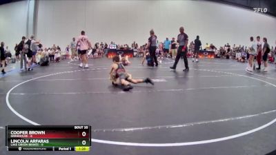 57 lbs Round 7 (10 Team) - Lincoln Arfaras, Lake Gibson Braves vs Cooper Brown, Grindhouse