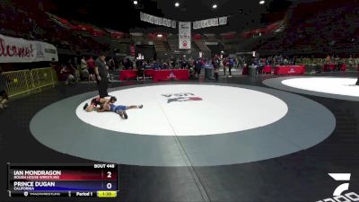 63 lbs Cons. Round 3 - Ian Mondragon, Rough House Wrestling vs Prince Dugan, California