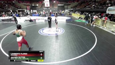 175 lbs Cons. Round 3 - Hayden Rutter, Royal High School Wrestling vs Lamberto Flores, California