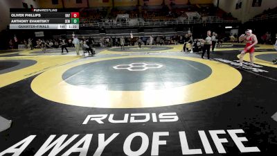 150 lbs Quarterfinal - Oliver Phillips, Baylor School vs Anthony Evanitsky, Wyoming Seminary