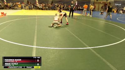 105 lbs 5th Place Match - Maverick Baker, Mankato West vs Reese Schild, Chatfield