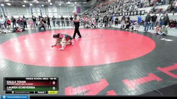 90-93 lbs Round 3 - Lauren Echeverria, COWA vs Dalila Tovar, Prosser Wrestling Academy