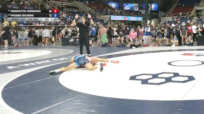 125 lbs Champ. Rd Of 32 - Remington Zimmerer, Colorado vs Phoebe Richers, Texas