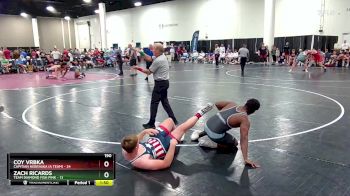 190 lbs Quarters & Wb (16 Team) - Zach Ricards, Team Diamond Fish Pink vs Coy Vrbka, Capitian Nebraska (A Team)