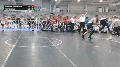 195 lbs Quarterfinal - Braeden Simoneaux, E.D.I.T.H - HSB vs Trey Dunlap, Team Shutt Mutts - HSB