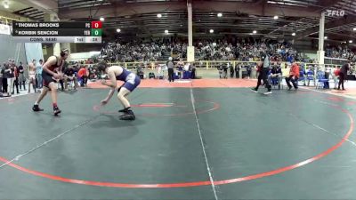 150 lbs Cons. Semi - Thomas Brooks, Pershing County vs Korbin Sencion, Yerington