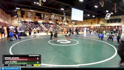 108 lbs Quarterfinal - Liam Flores, Wine Country Wrestling Academy vs Ryker Jocson, Rancho Bernardo Wrestling Club