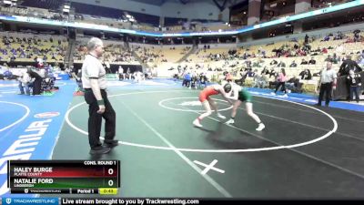 110 Class 2 lbs Cons. Round 1 - Haley Burge, Platte County vs Natalie Ford, Lindbergh