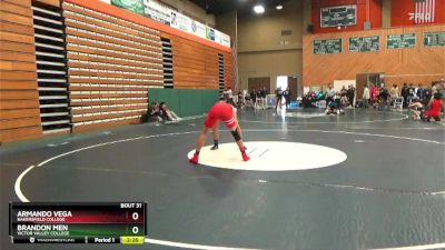 165 lbs Champ. Round 1 - Brandon Men, Victor Valley College vs Armando Vega, Bakersfield College