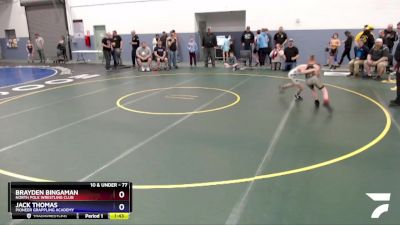 77 lbs Final - Brayden Bingaman, North Pole Wrestling Club vs Jack Thomas, Pioneer Grappling Academy