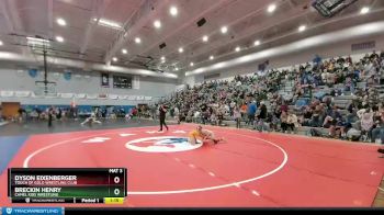 100 lbs Quarterfinal - Breckin Henry, Camel Kids Wrestling vs Dyson Eixenberger, Touch Of Gold Wrestling Club