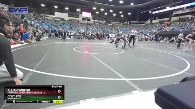 80 lbs Champ. Round 1 - Colt Eck, Brawlers vs Alijah Weimer, Frontenac Youth Wrestling Club