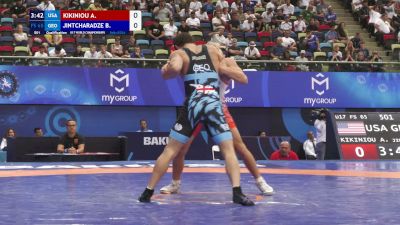 65 kg Qualif. - Arseni Kikiniou, United States vs Bidzina Jintcharadze, Georgia
