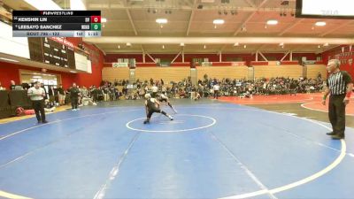 122 lbs Quarterfinal - Leesayo Sanchez, Windsor vs Kenshin Lin, Dougherty Valley