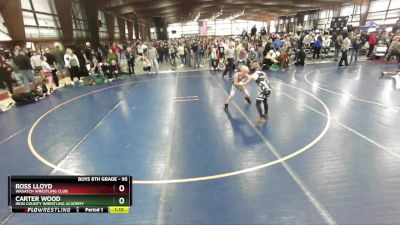 95 lbs Champ. Round 1 - Carter Wood, Iron County Wrestling Academy vs Ross Lloyd, Wasatch Wrestling Club