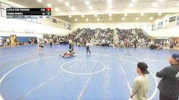 110 lbs Cons. Semi - Ivana Rueda, North Torrance vs Layla Rae Passas, Yucaipa Thunder Wrestling Club
