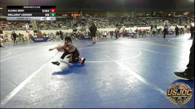 50 lbs Consi Of 4 - Alaina Bert, Del City Little League Wrestling vs Dellaray Leniger, Team Nomad