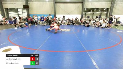 123 lbs Quarterfinal - Aidan Szewczyk, Combat WC vs Connor LaGier, Mat Assassins Black