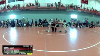 102 lbs Quarterfinal - Cierra Lear, Red Hawk Wrestling Academy vs Anniston Chesshir, Terre Haute Northside Wrestling Club